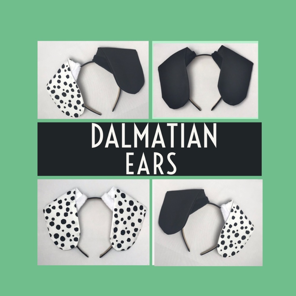 Dalmatian Ears for 101 Birthday or Bachelorette Party, Headbands, Dog Costume